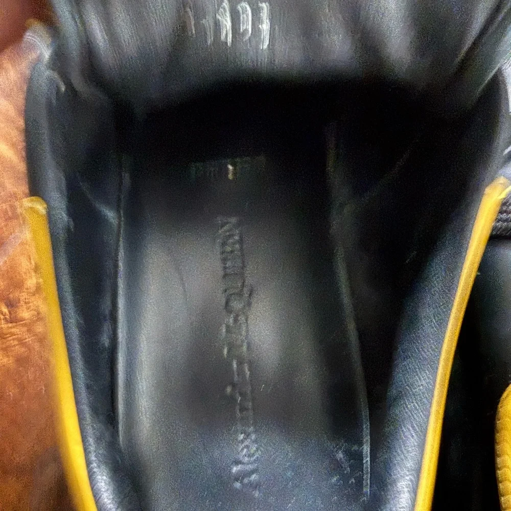 Alexander McQueen Black and Yellow Sneakers EU 42 - Picture 12 of 15
